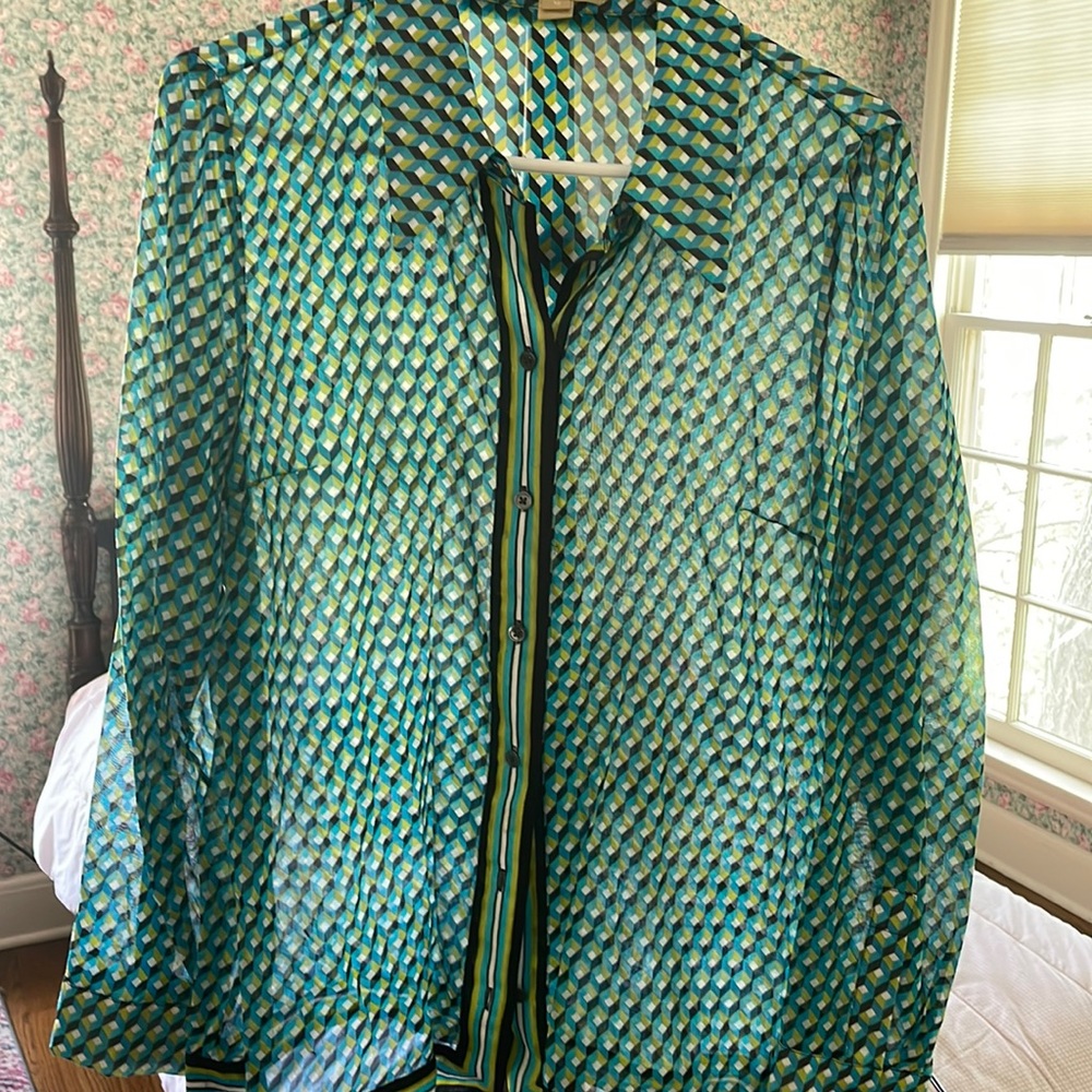 Michael Kors sheer button down.